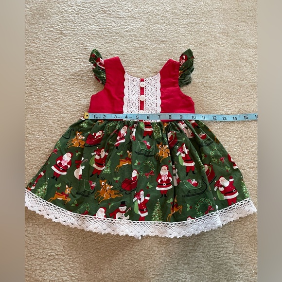 18M Christmas Dress - Ricrac & Ruffles - Picture 3 of 6